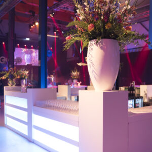 Uitklapbufet Smooth White Led - 180cm