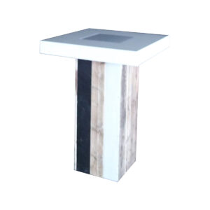 Statafel Raw Wood White S - 80x80cm