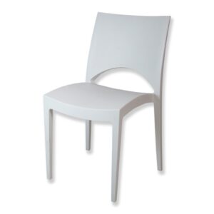Stoel trendy stapelbaar wit