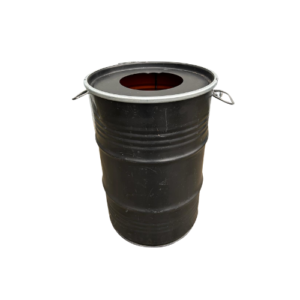 Metalen afvalbak oliedrum zwart klein