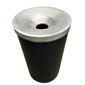 Metalen afvalbak oliedrum zwart groot