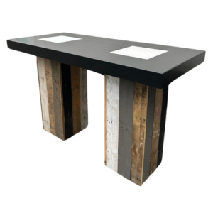 Statafel RAW Wood Black L - 180x80cm