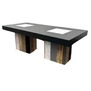 Lage tafel RAW Wood Black L - 180x80cm