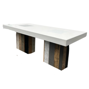 Lage tafel RAW Wood White L - 180x80cm