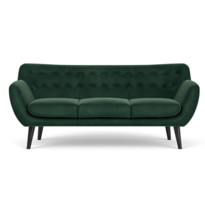 Bank velours groen 3-zits