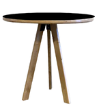 Lage tafel Natural Black Oak rond - ø80cm
