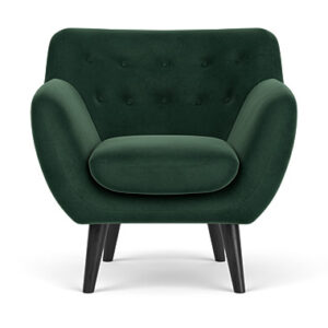 Fauteuil velours groen