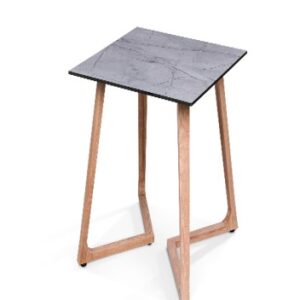 Statafel Marble Grey Wings - 80x80cm